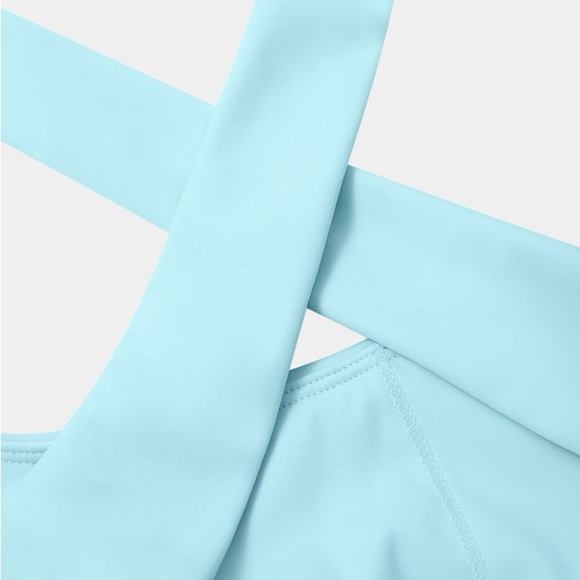 Halara Play dress, Airy Backless Crisscross Layered Ruffle Mini Cool Touch Sz L - Picture 10 of 13